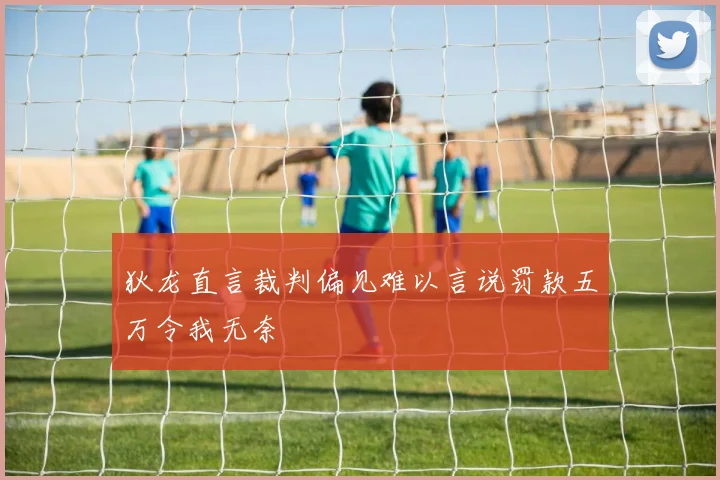 狄龙直言裁判偏见难以言说罚款五万令我无奈