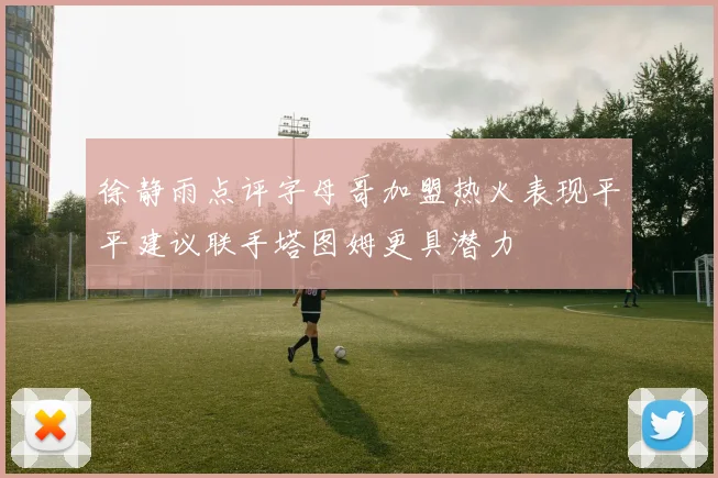 徐静雨点评字母哥加盟热火表现平平建议联手塔图姆更具潜力